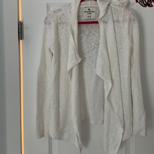 Abercrombie kids knot white sweater